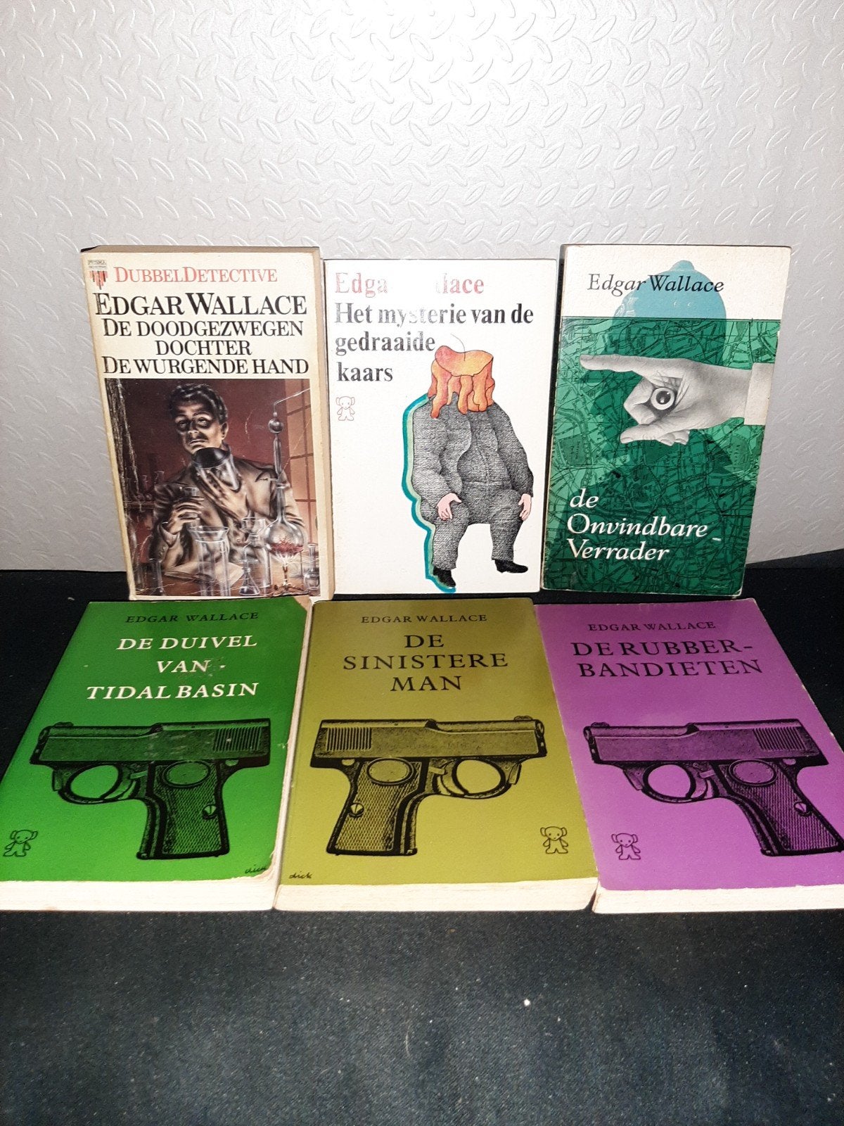 6 Edgar Wallace boeken - Deel van Prisma Detectives, Boeken, Detectives, Ophalen of Verzenden, Gelezen