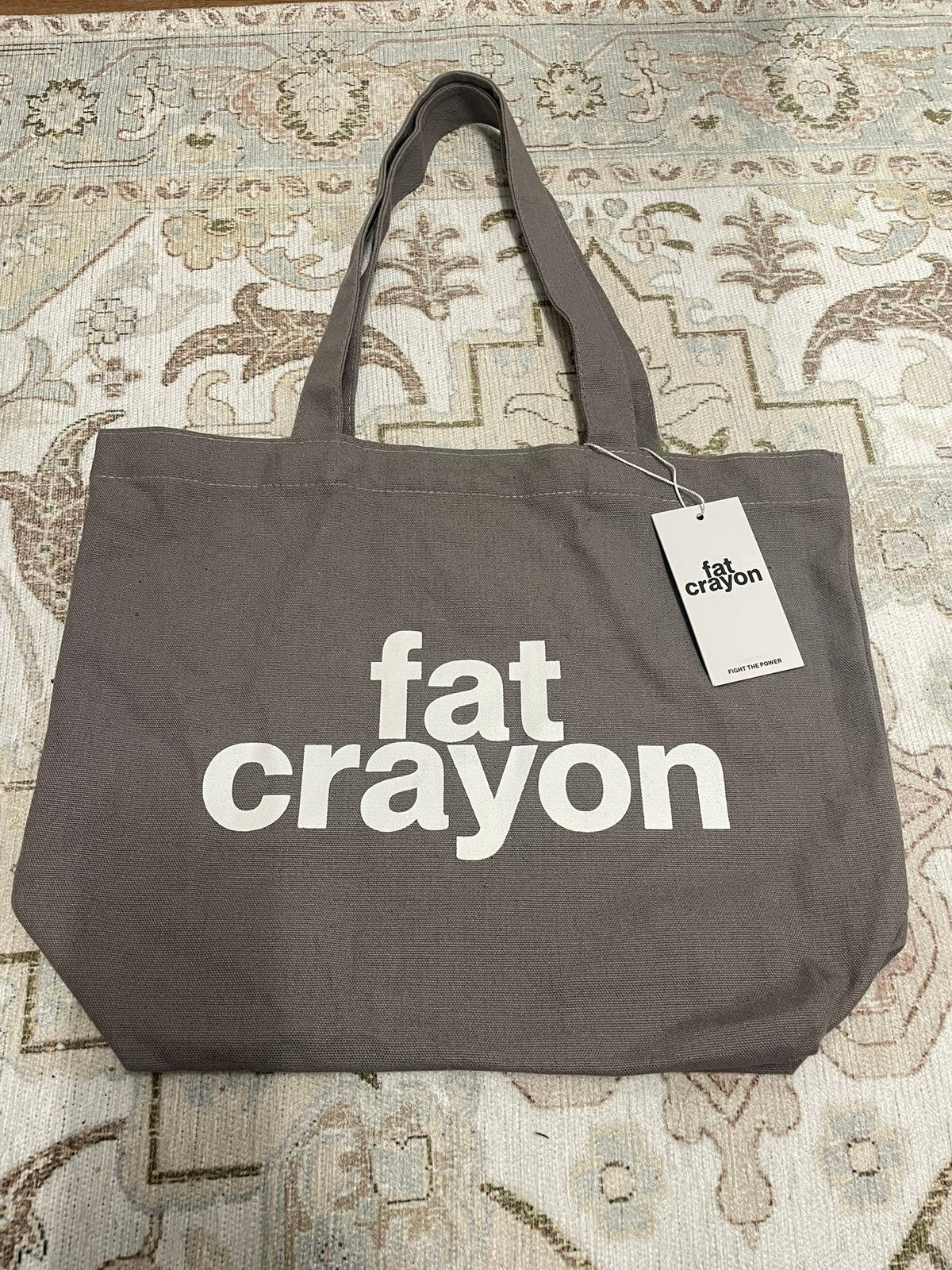 Fat Crayon grijze canvas tote bag shopper Nieuw met kaartje, Sieraden, Tassen en Uiterlijk, Tassen | Damestassen, Ophalen of Verzenden