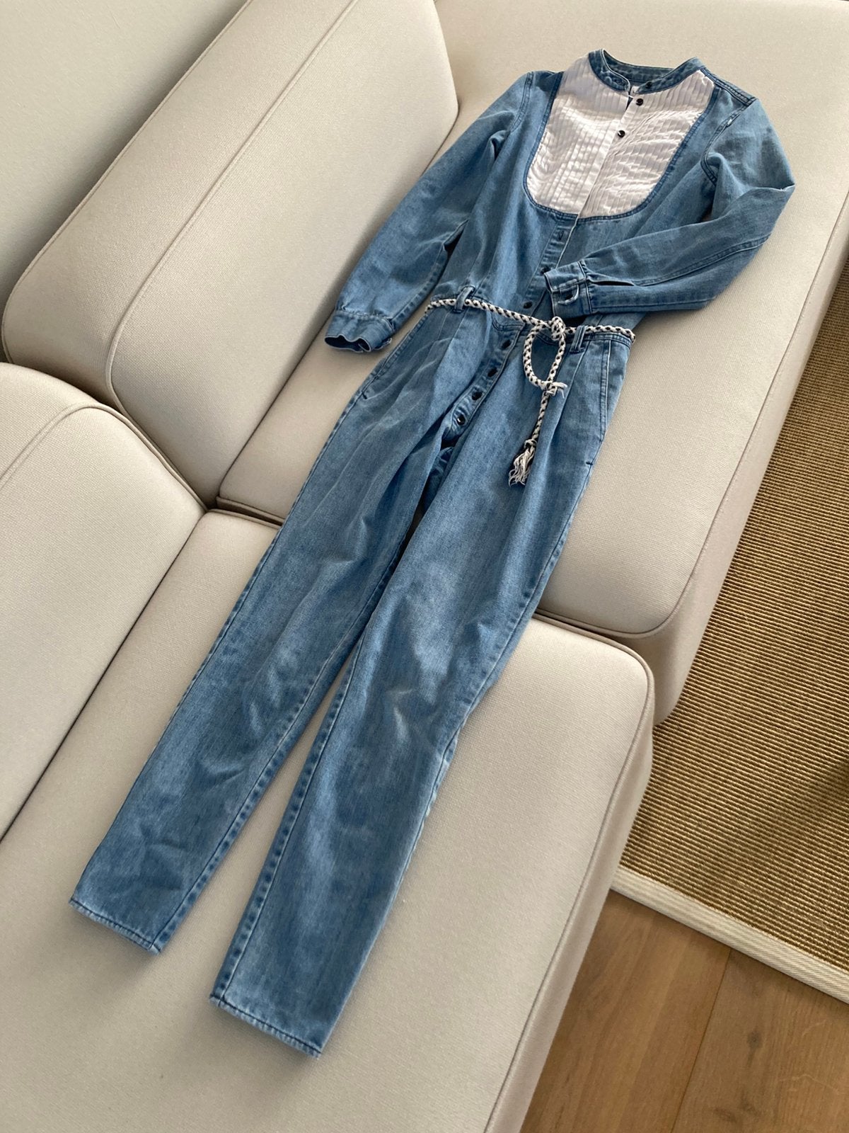 Denim jumpsuit likethis, xs, Ophalen of Verzenden, Gedragen, Maat 34 (XS) of kleiner, Blauw