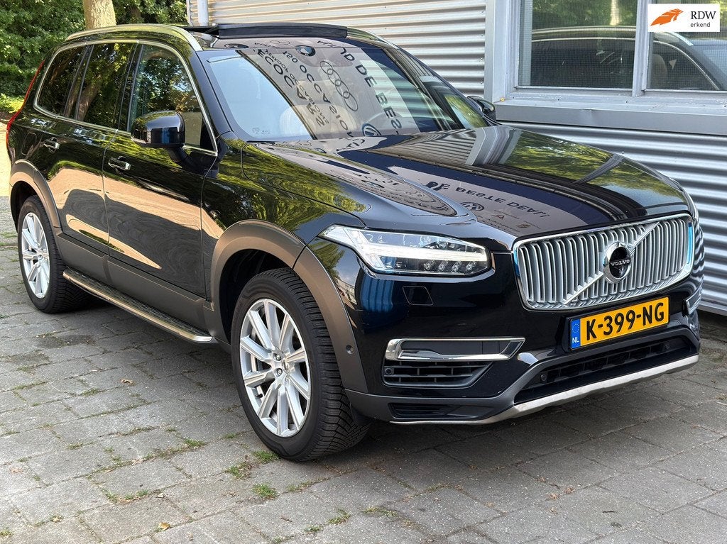 Volvo XC90 2.0 T8 Twin Engine AWD Inscription luxe l 7 Perso, 1969 cc, 7 stoelen, Zwart, Bedrijf