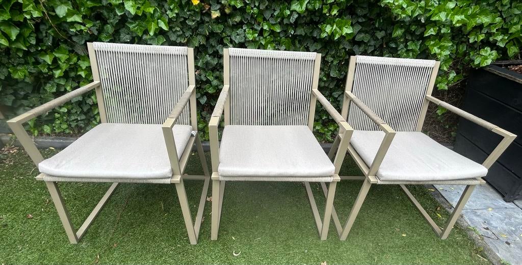 Borek tuinstoelen - 6 stuks, Tuin en Terras, Tuinstoelen, Gebruikt, Overige materialen, Ophalen