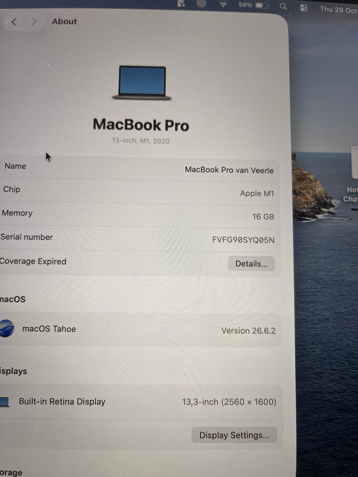 MacBook Pro 13-inch, M1, 2020 - 16GB RAM, 512GB SSD, MacBook Pro, Qwerty, 13 inch, 512 GB