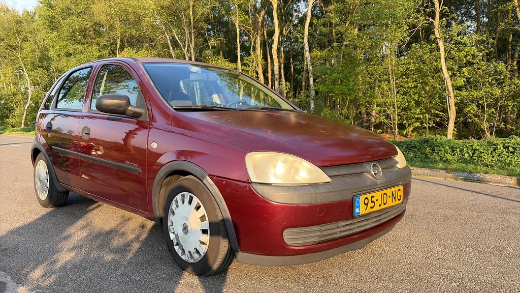 Opel Corsa 1.4 I 16V 5D AUT 2002 Rood, Auto's, Opel, 40 €/maand, 4 cilinders, 1389 cc, 973 kg