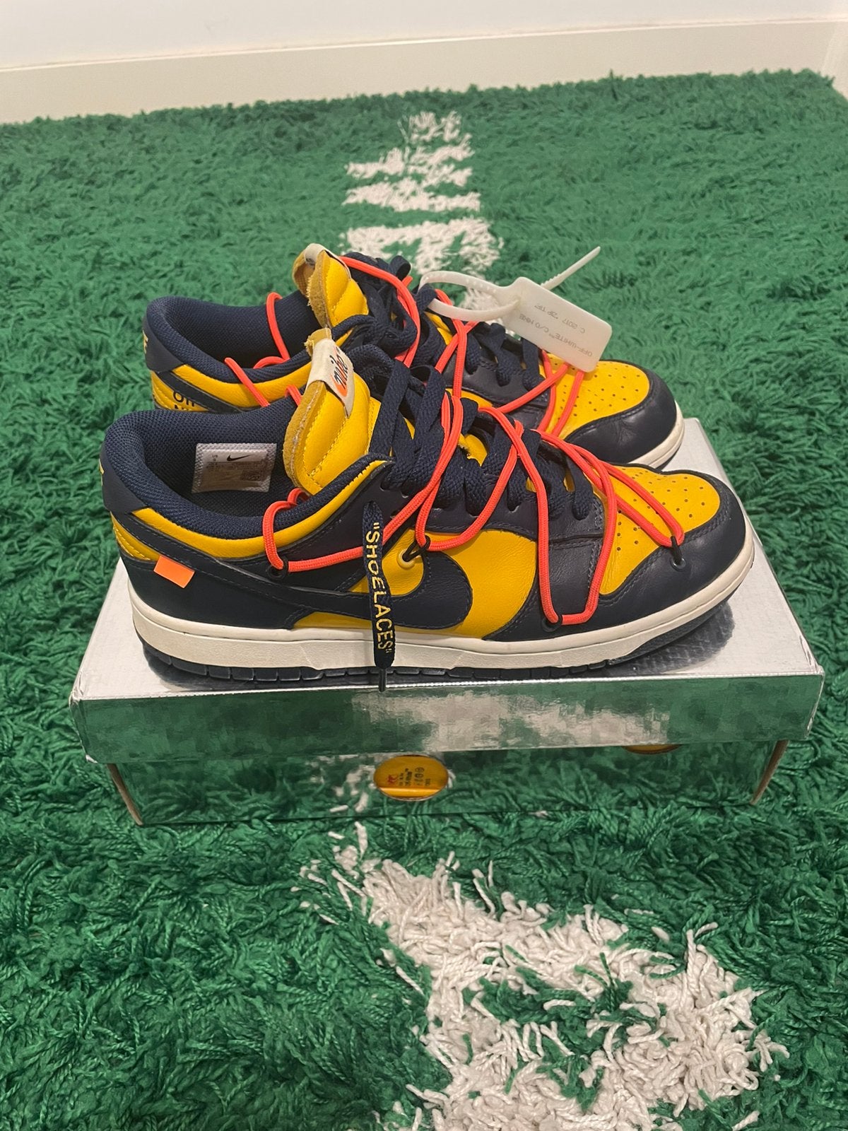 Nike x off white dunk michigan maat 42,5, Kleding | Heren, Blauw, Ophalen of Verzenden, Sneakers of Gympen, Gedragen