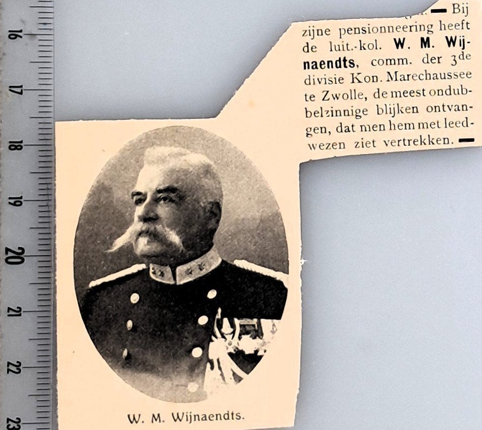 Leger 1909: afscheid luit-kol.Wijnaendts marechaussee Zwolle, Verzenden, Voor 1940, Gebruikt, Overige onderwerpen