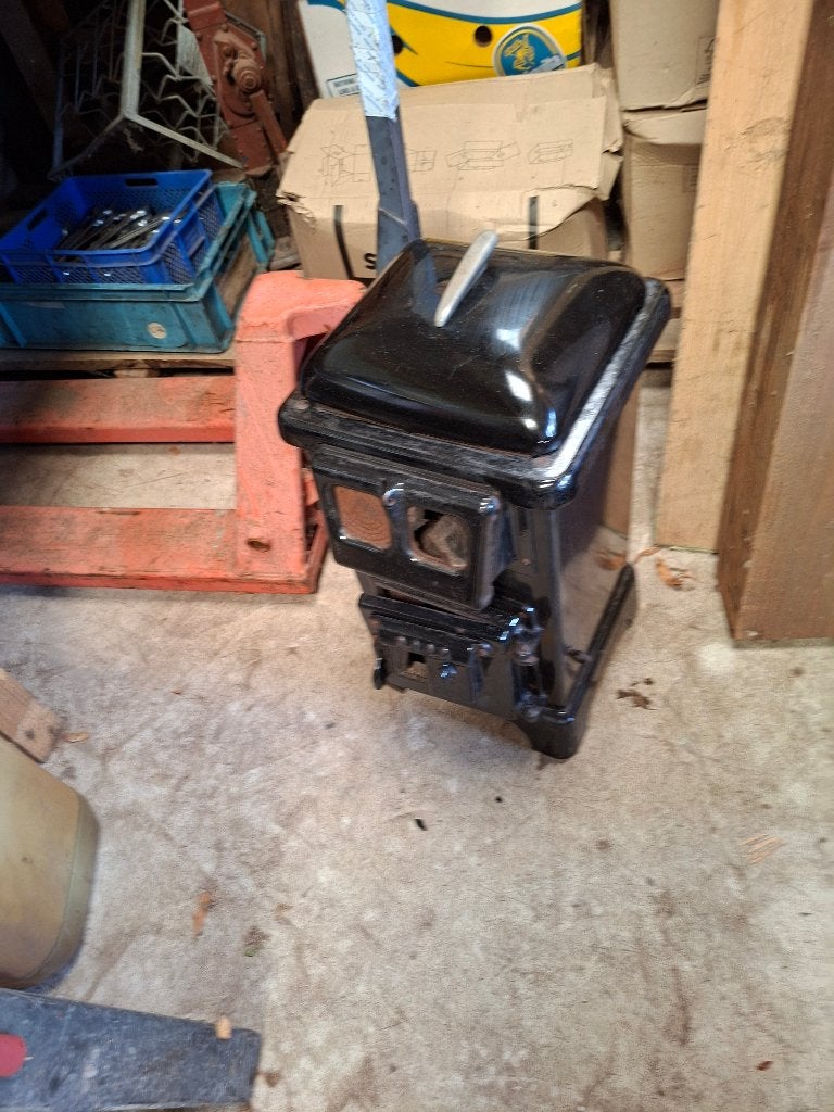 houtkacheltje 75euro, Ophalen, Gebruikt, Houtkachel, Vrijstaand