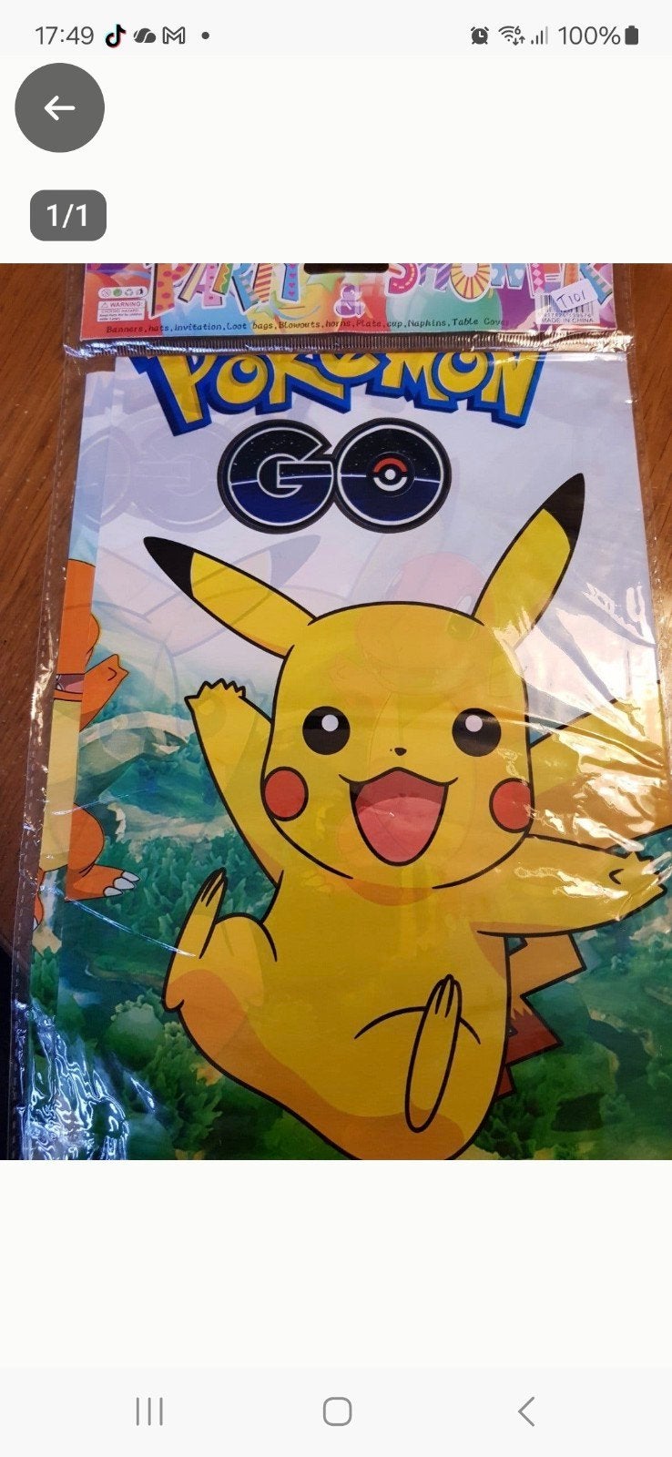 pokemon tafelkleed nr T101, Ophalen of Verzenden, Nieuw, Versiering, Verjaardag
