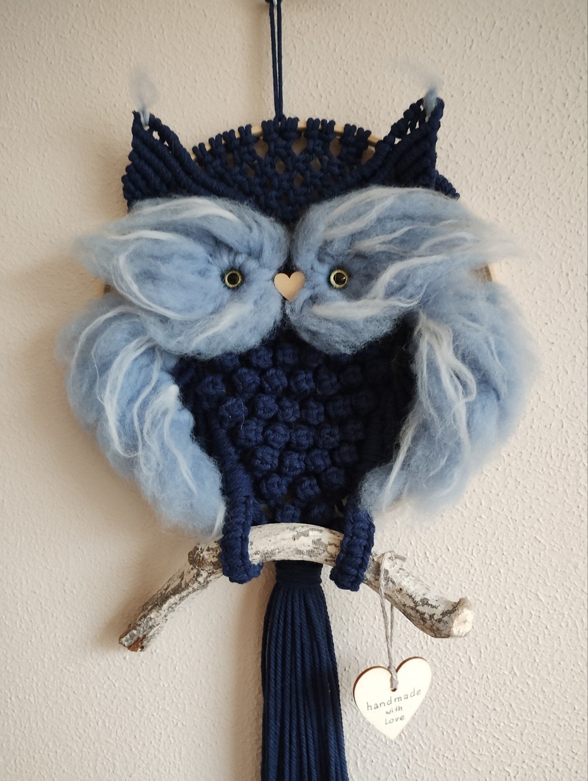Handgemaakte macramé uil. Sisters Forever., Ophalen of Verzenden, Nieuw