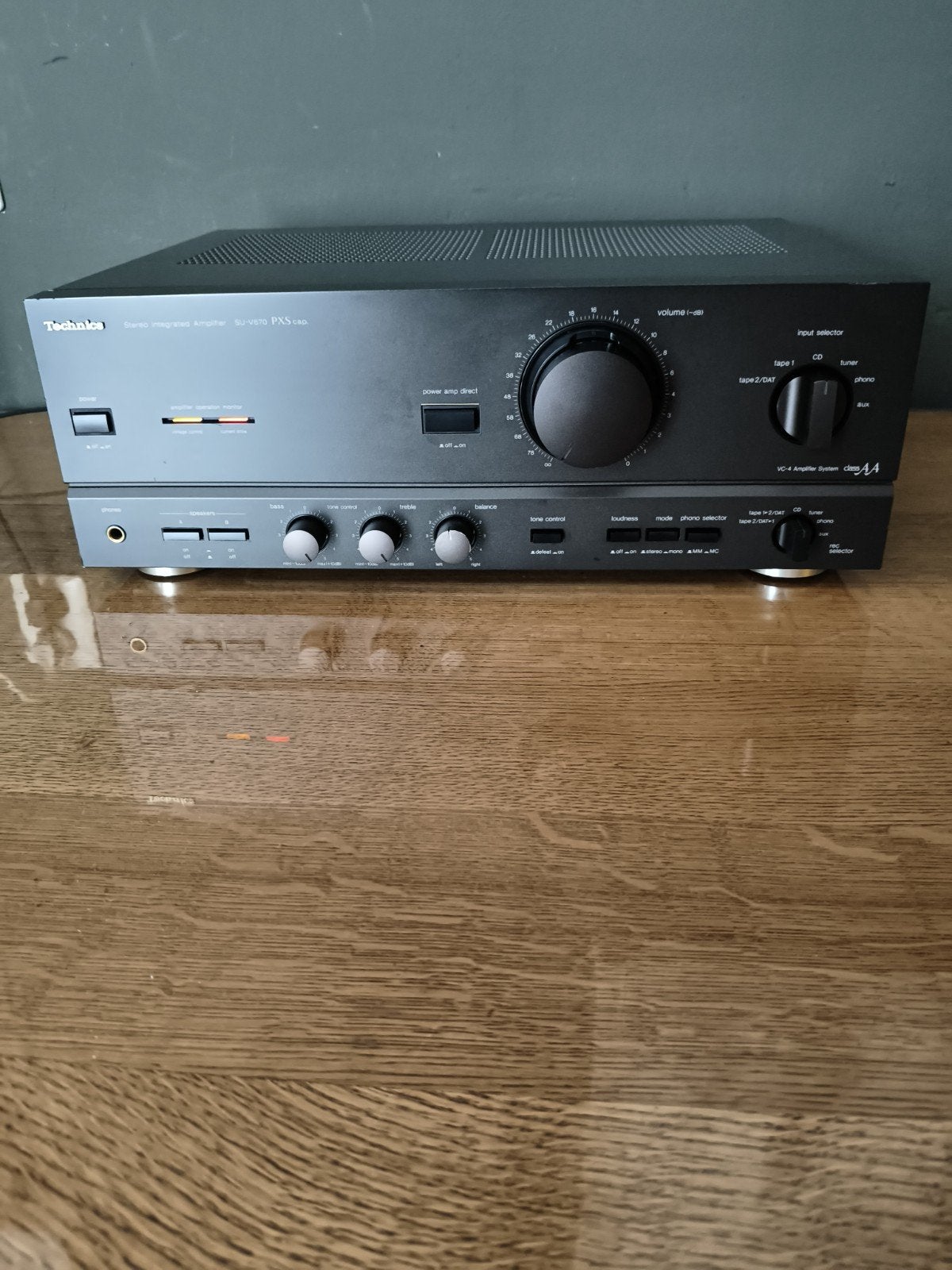 Technics SU-V670 PXS Cap Stereo Geïntegreerde Versterker, Ophalen, Gebruikt, 120 watt of meer, Overige merken