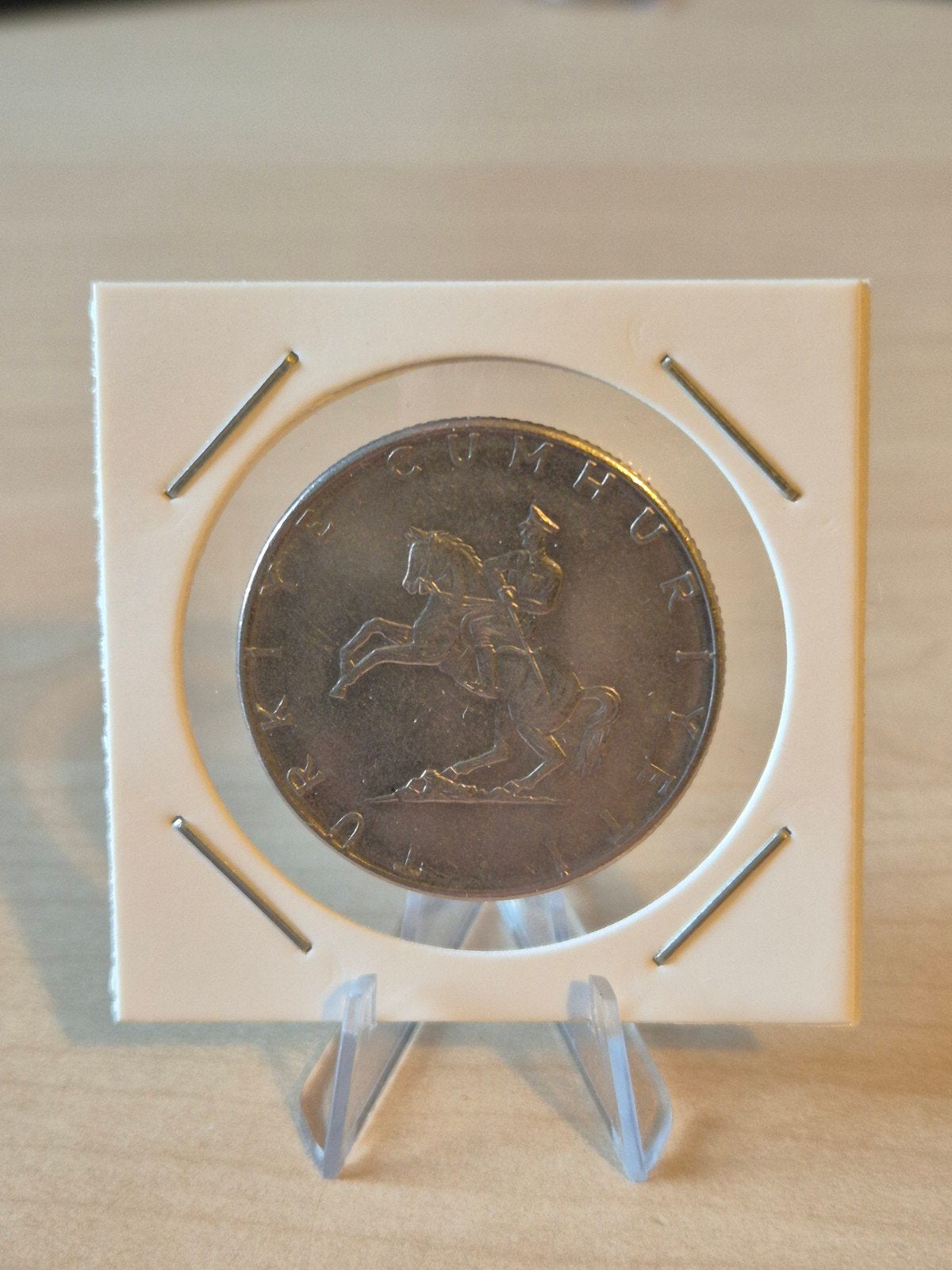 Turkse 5 Lira munt uit 1979 - Atatürk te paard, Ophalen of Verzenden, Midden-Oosten