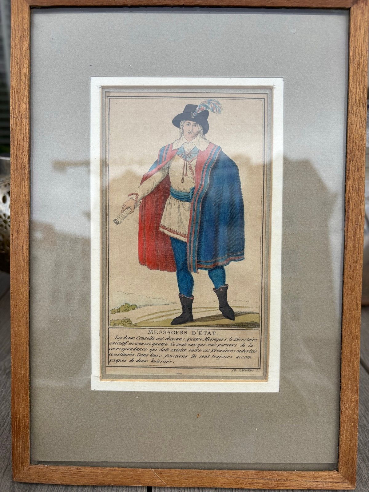 Set van 5 Franse Revolutionaire Kostuums, Handgekleurd, Handgekleurd, Dagelijks leven, Ets, Ophalen of Verzenden