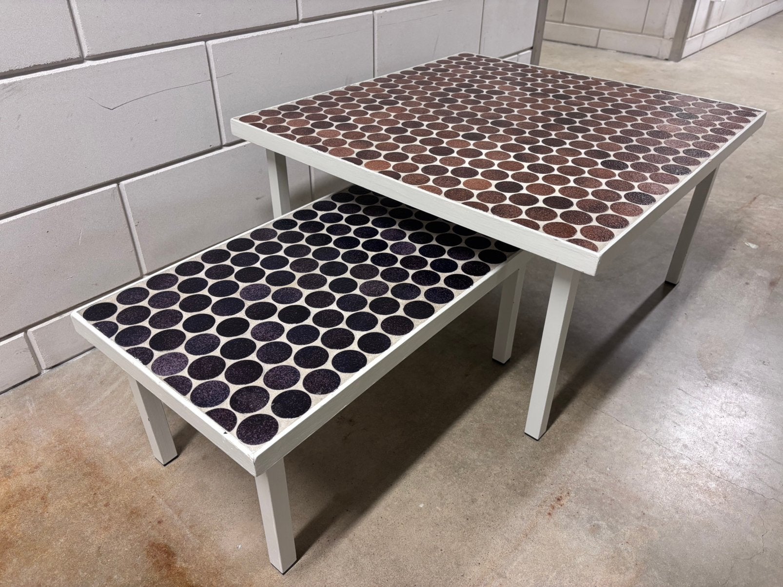 Zeldzame Vintage Space Age Mozaïek Mimiset – Topstaat!, Ophalen, Gebruikt, 50 tot 100 cm, Vierkant