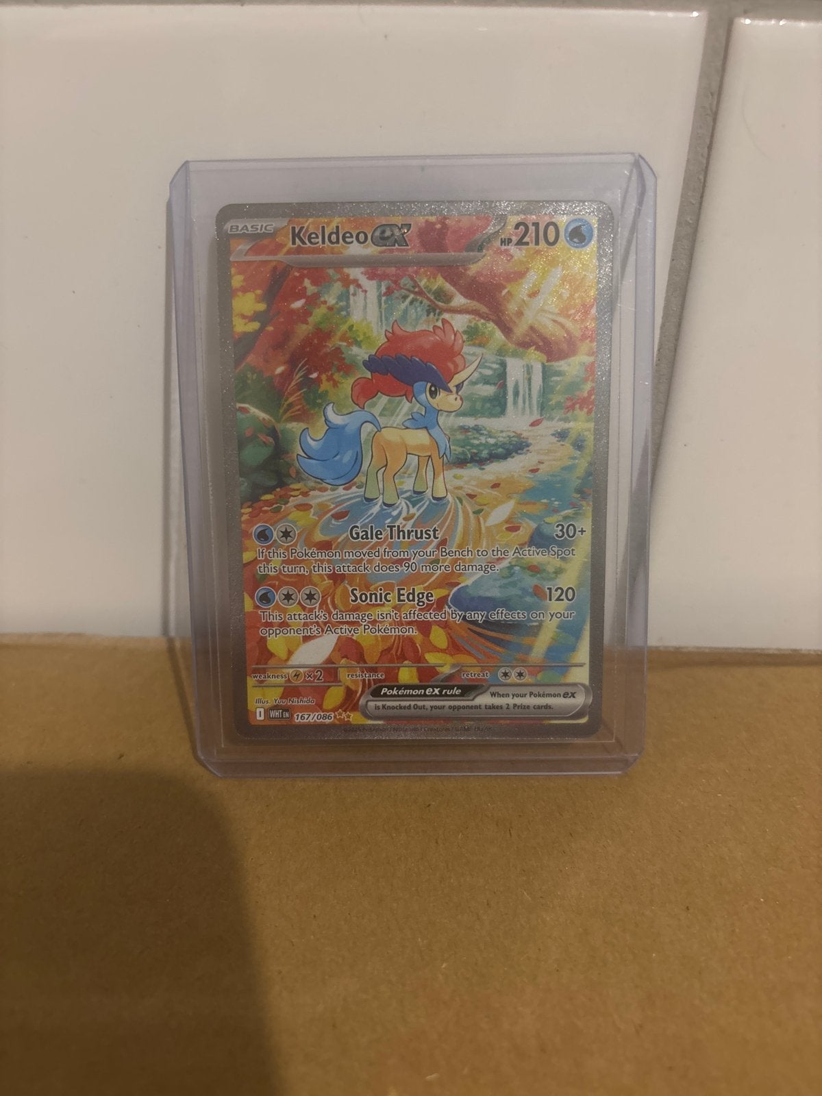 Keldeo ex Pokémon kaart - Full Art, Ophalen of Verzenden, Zo goed als nieuw, Losse kaart, Foil