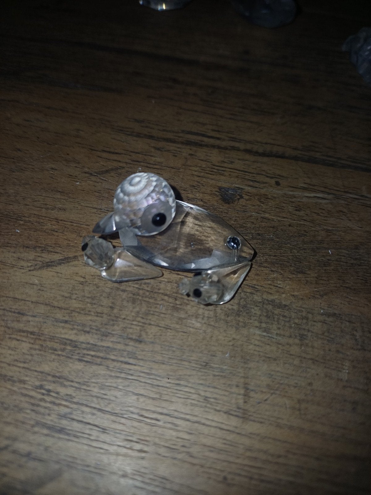 Verzameling kristallen dierenbeeldjes met gekleurde oogjes, Ophalen of Verzenden, Gebruikt, Meerkleurig, Glas