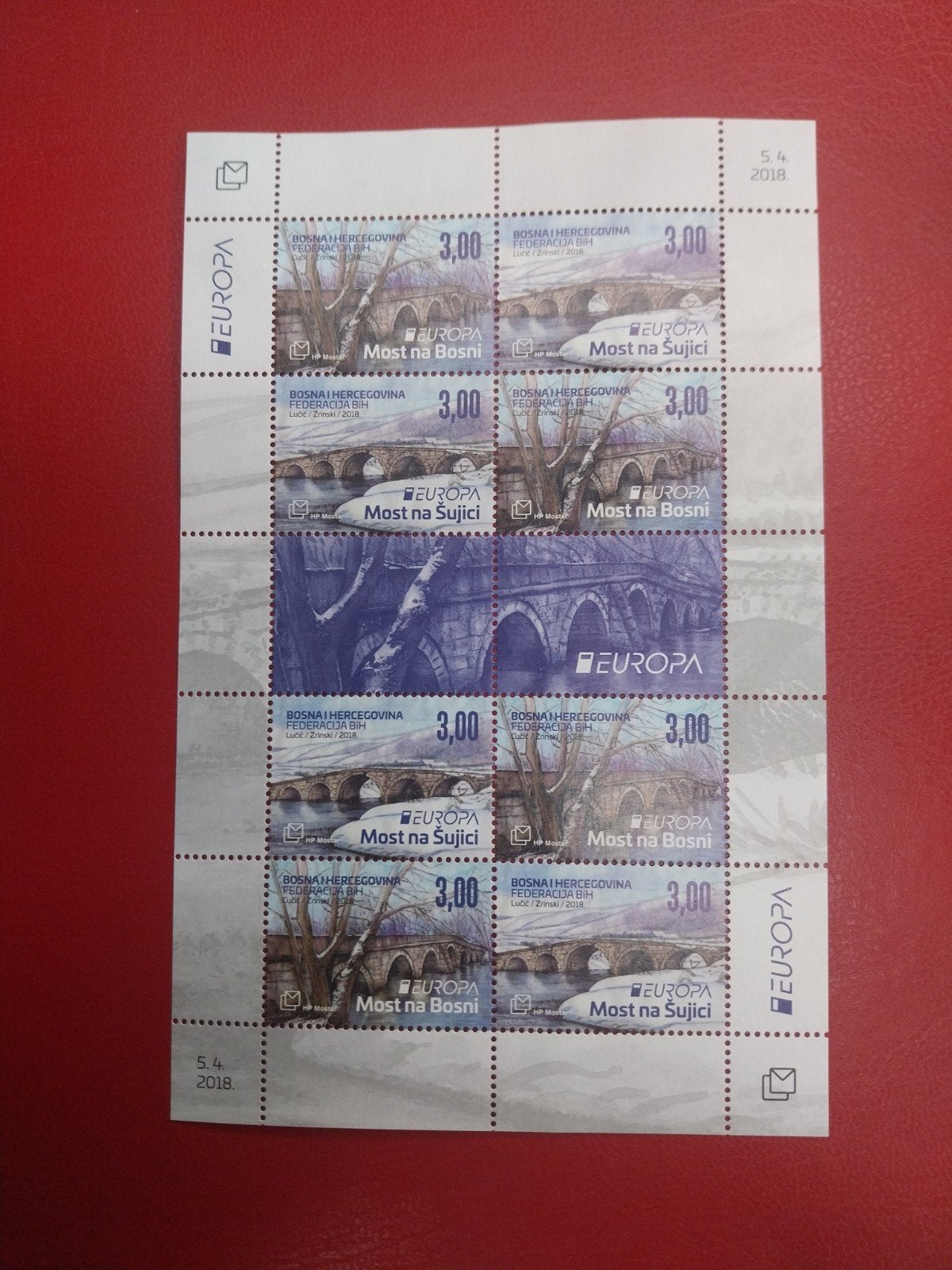 Bosnië Mostar klb 480-481 brug 2018 postfris mi 28 euro, Verzenden, Dier of Natuur