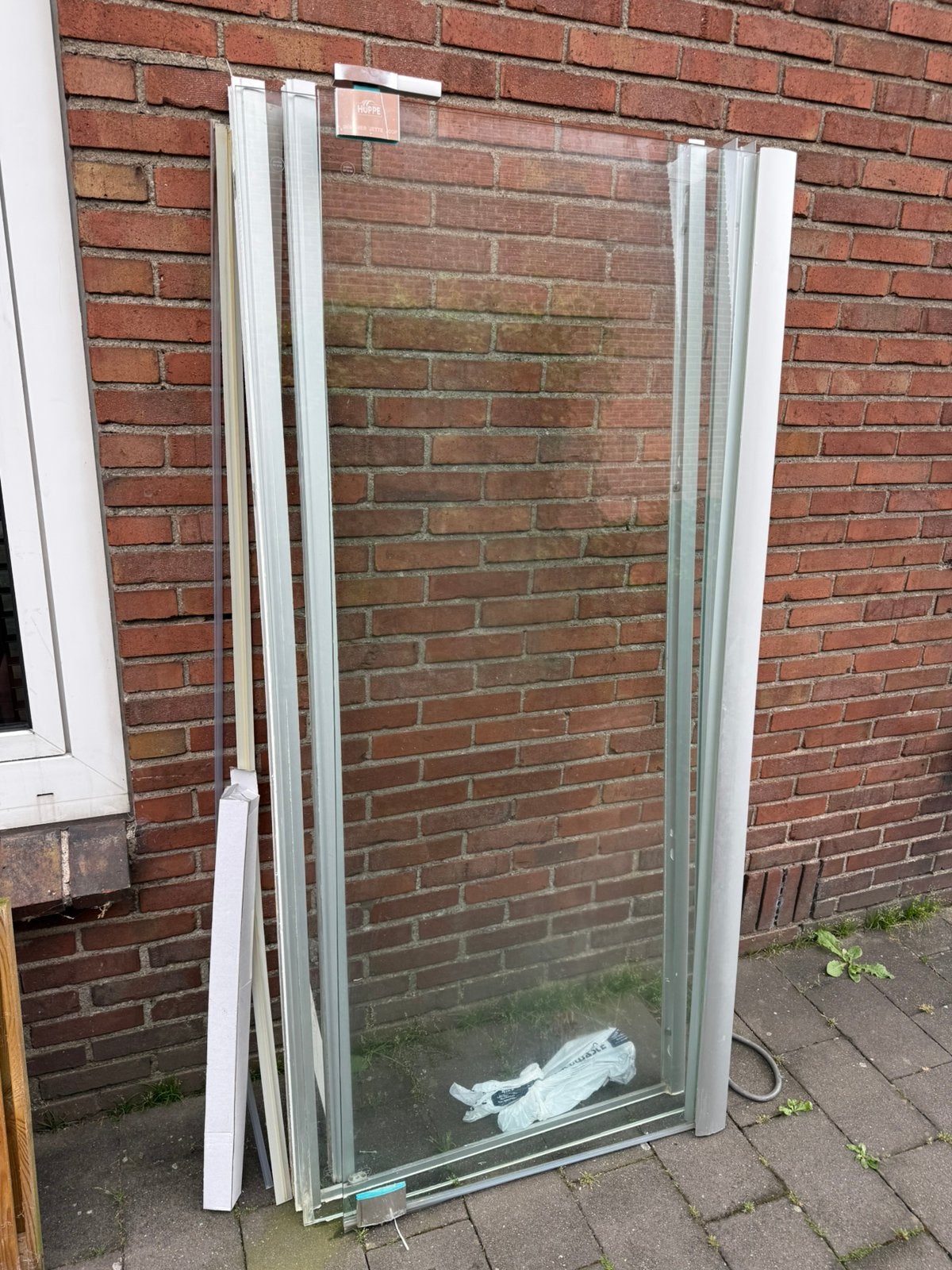 Douchecabine compleet, Deurkozijn, Aluminium, Zo goed als nieuw, Ophalen