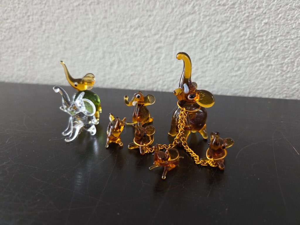 Diverse glazen olifanten, olifant, glas, beeld, Ophalen of Verzenden, Zo goed als nieuw, Dier