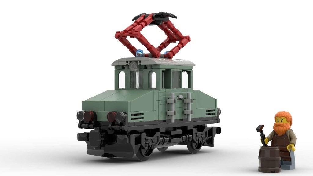 LEGO (MOC) strijkijzer E69 locomotief., City, MOC (eigen creatie), Lego, Ophalen of Verzenden