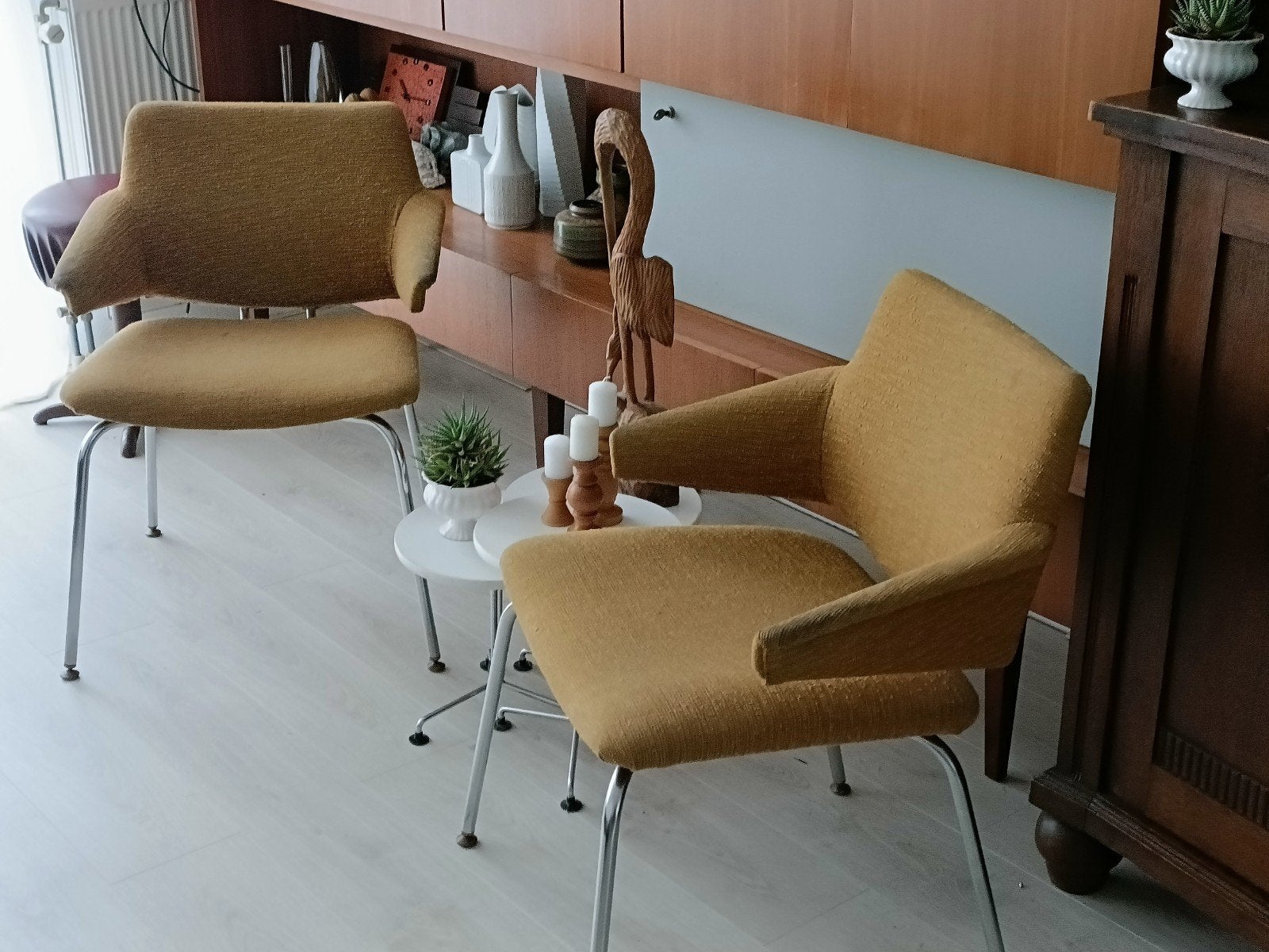 Deense design stoel Jacob Jensen voor Labofa jaren 60, Ophalen, Gebruikt, Overige kleuren, Metaal