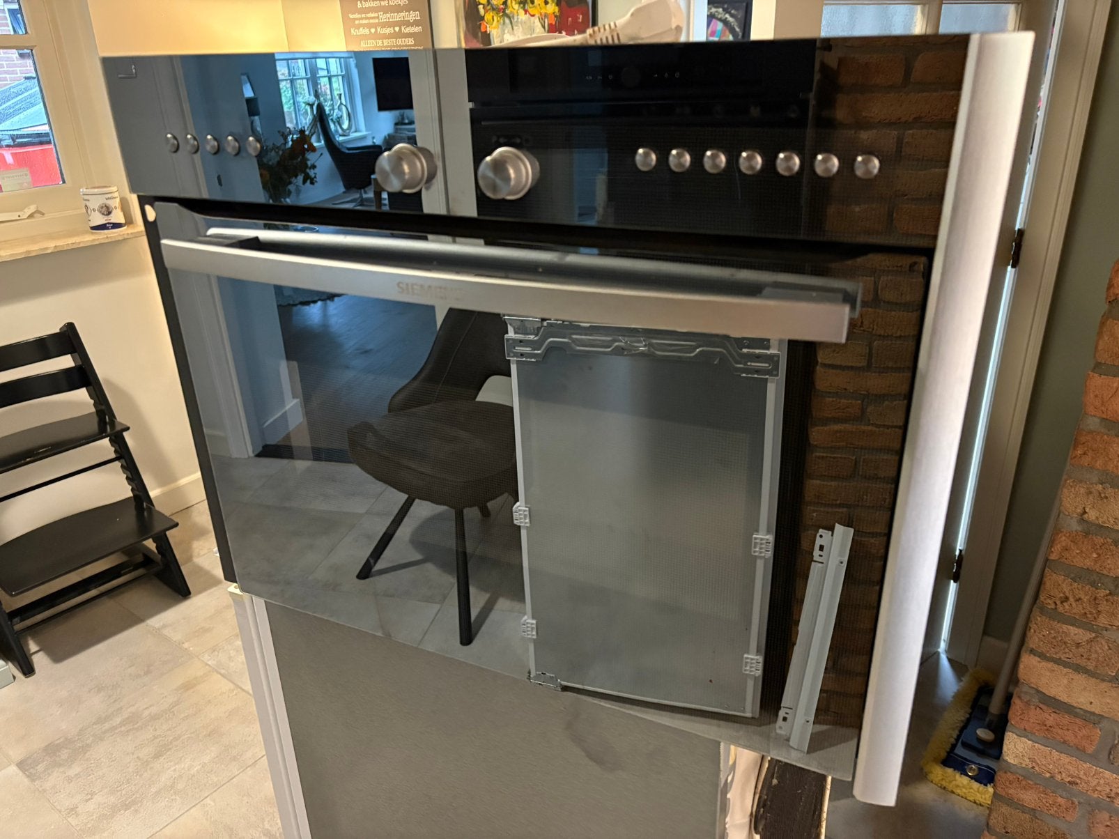 Siemens Combi oven-magnetron, storing in magentron., Ophalen, 45 tot 50 cm, Gebruikt, Siemens