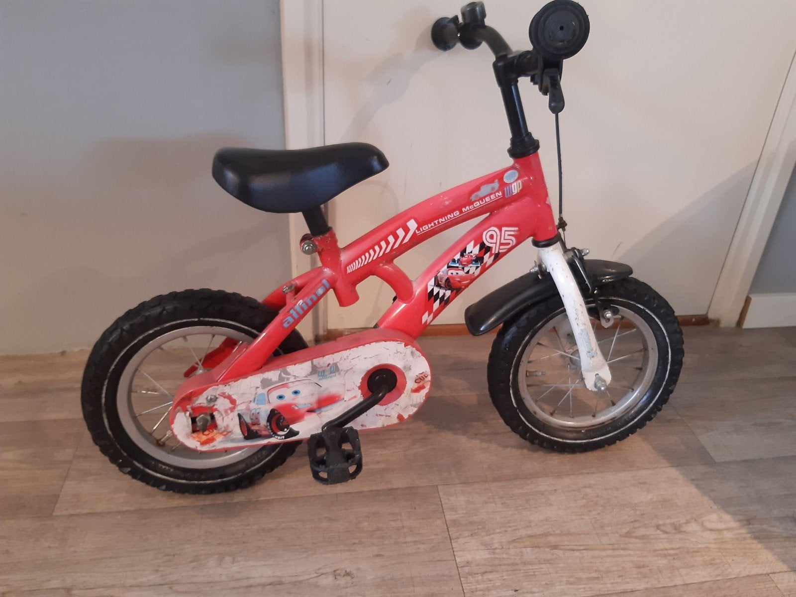 12.5 inch kinderfietsje CARS.., Ophalen of Verzenden, Gebruikt, Minder dan 16 inch