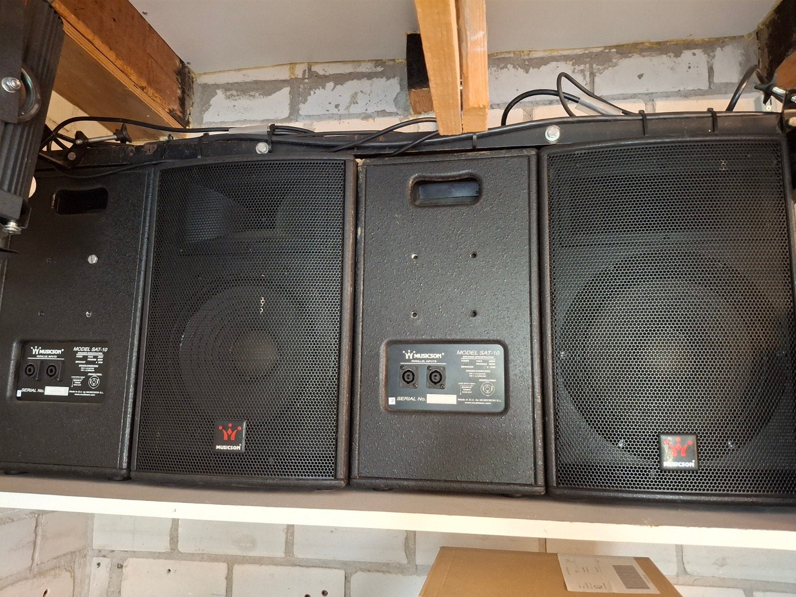 4x Musicson SAT 10 Topkasten - 250W RMS, 8 Ohm, Ophalen, Overige merken
