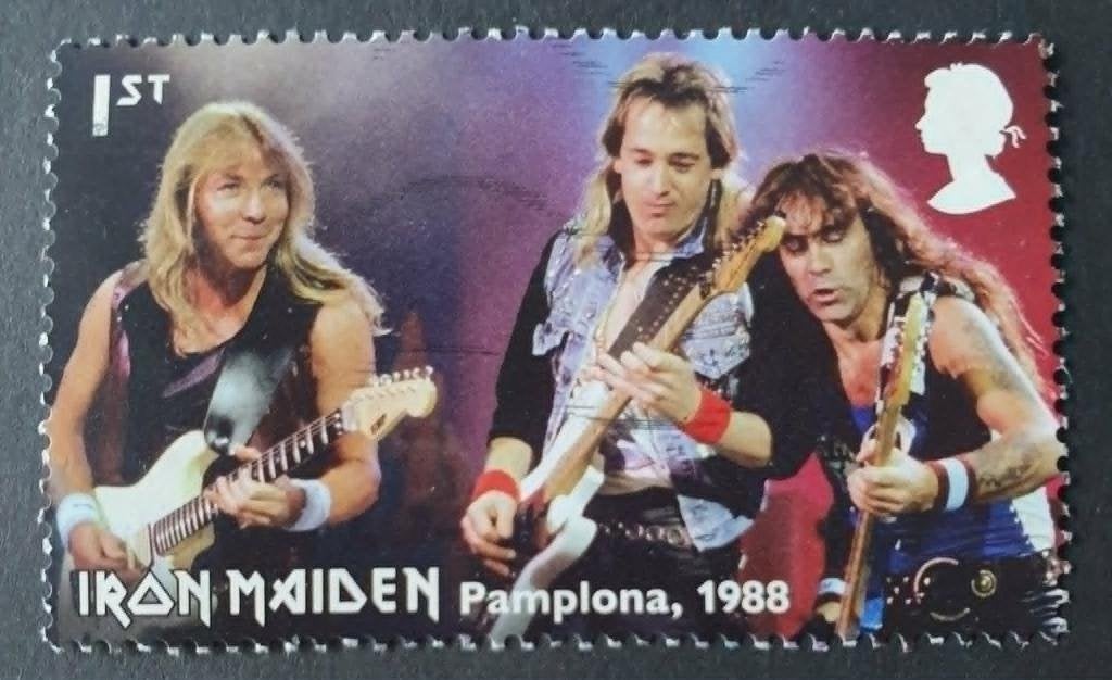 185-26 Engeland / Iron Maiden - Pamplona 1988, Verzenden, Gestempeld