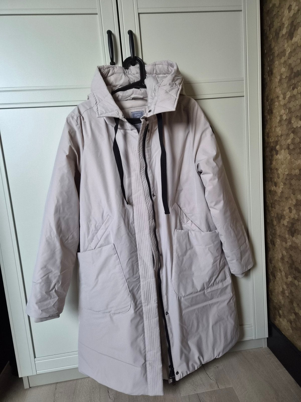 Geisha Amsterdam Vintage Denim winterjas offwhite/beige M/38, Beige, Zo goed als nieuw, Geisha Amsterdam, Ophalen