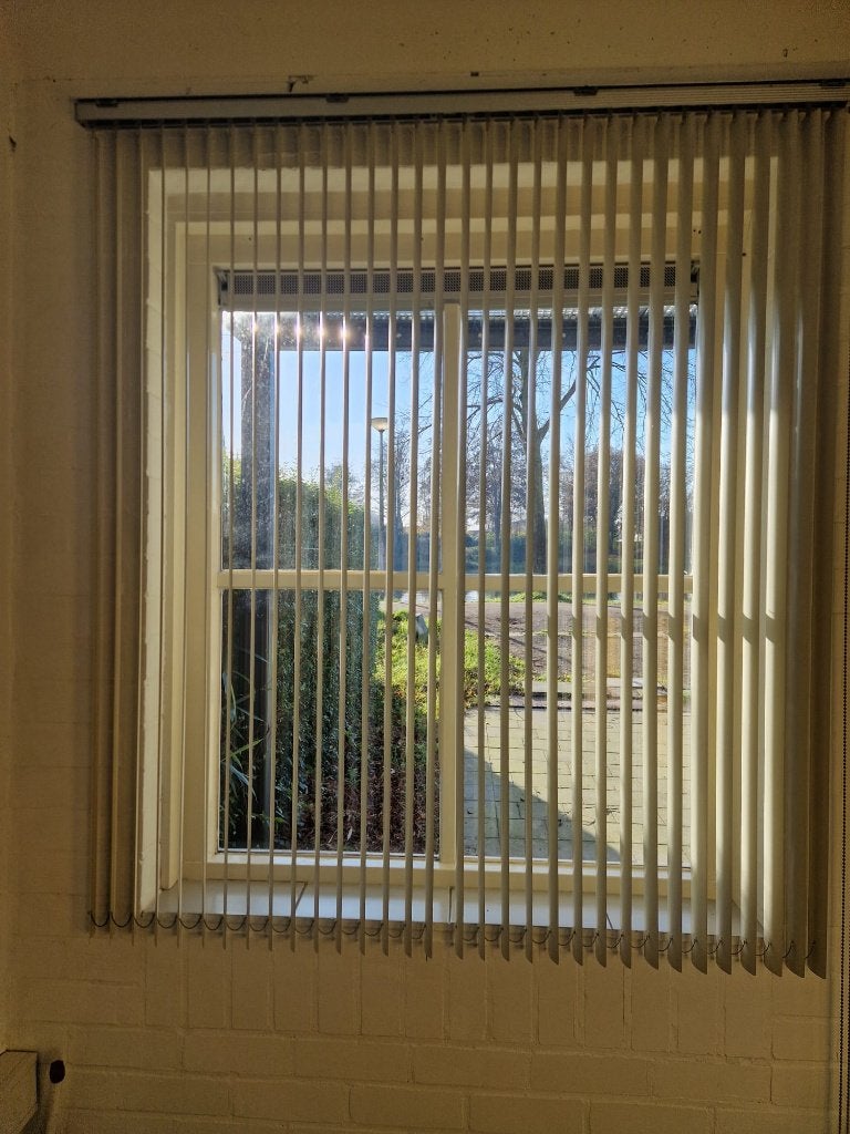 Vintage aluminium rails en lamellen, Huis en Inrichting, Ophalen, Gebruikt, Wit, Metaal