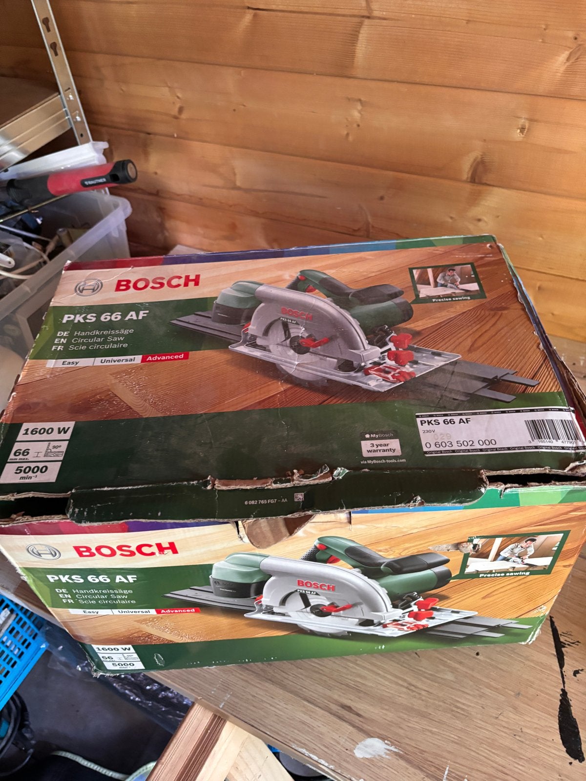 Bosch PKS 66 AF Cirkelzaag met geleiderail, Ophalen, Gebruikt, Cirkelzaag, 70 mm of meer