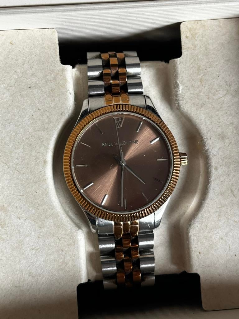 Paul Valentine Iconia Horloge - Hazel Champagne Silver, Sieraden, Tassen en Uiterlijk, Ophalen of Verzenden, Zo goed als nieuw