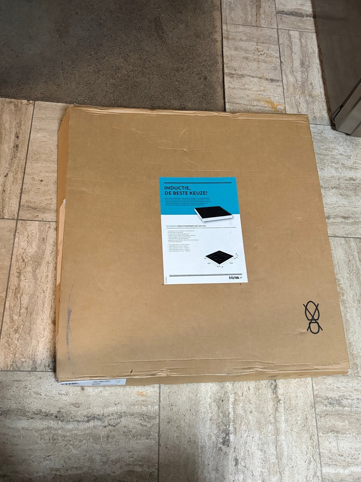 Nieuw in doos ETNA KIV360WIT Inductiekookplaat, Nieuw, Inbouw, Inductie, 4 kookzones