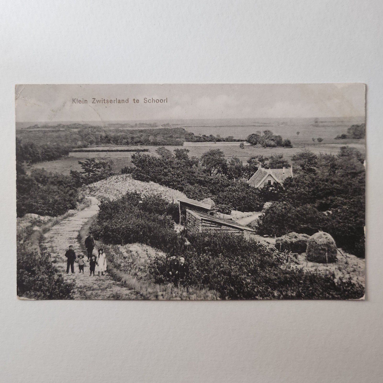 Oude ansichtkaart 'Klein Zwitserland te Schoorl' (1914), Verzenden, Voor 1920, Gelopen, Noord-Holland