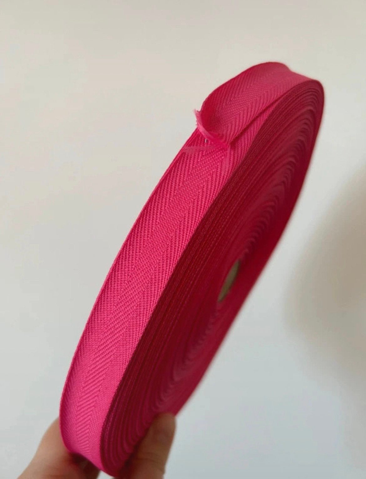Roze tassenband/keperband 20mm dun, Ophalen of Verzenden, Nieuw, Lint, Band of Elastiek