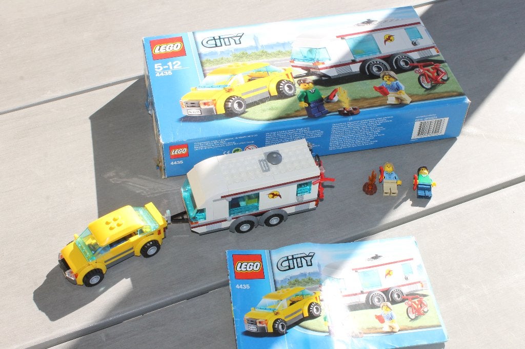 lego city wagen met caravan 4435, City, Inclusief instructies, Lego, Ophalen of Verzenden