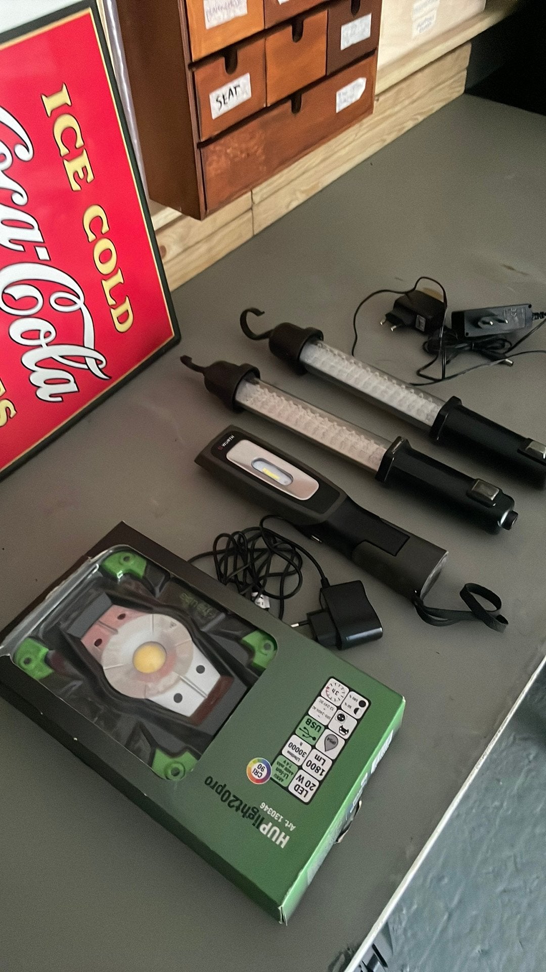 Bouw verlichting, Ophalen