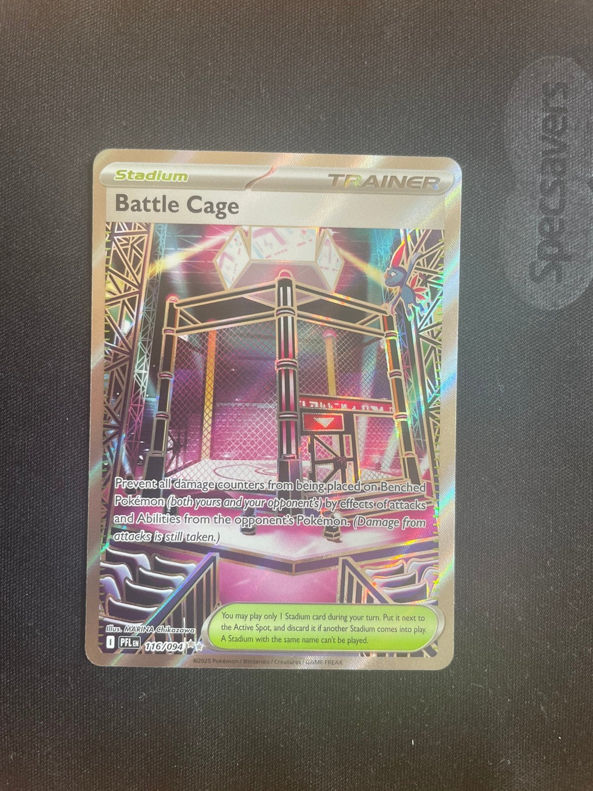 Pokémon Battle Cage 116/094 Phantasmal flames, Ophalen of Verzenden, Nieuw, Losse kaart