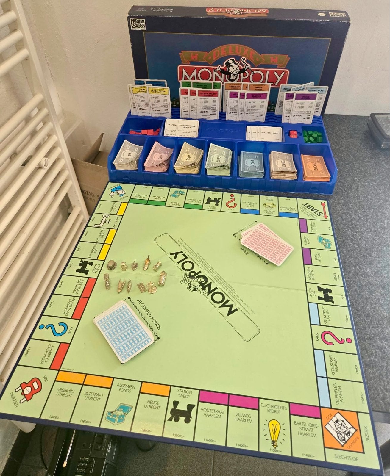Monopoly Deluxe Bordspel - Complete Vintage Editie, Hobby en Vrije tijd, Gezelschapsspellen | Bordspellen, Gebruikt, ., Ophalen of Verzenden