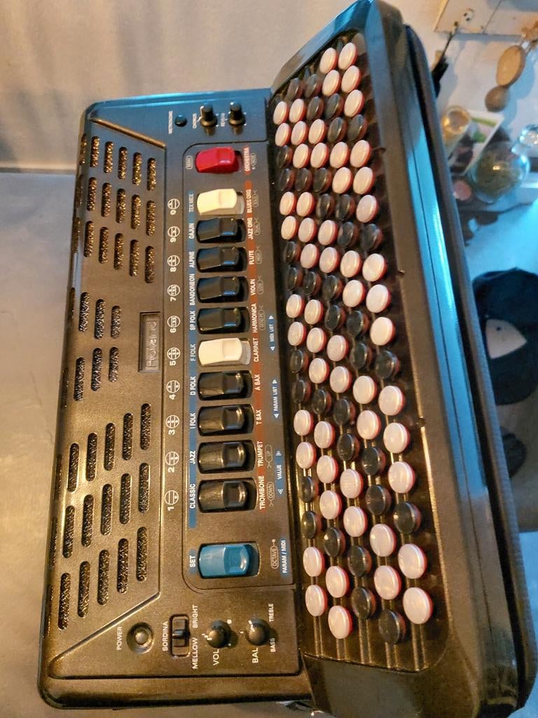Roland FR-3sb knopaccordeon, Overige merken, Overige formaten, Ophalen of Verzenden, Zo goed als nieuw
