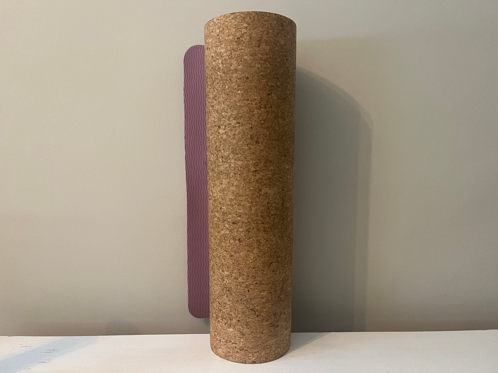yogamat van kurk en rubber, Ophalen, Zo goed als nieuw, Yogamat