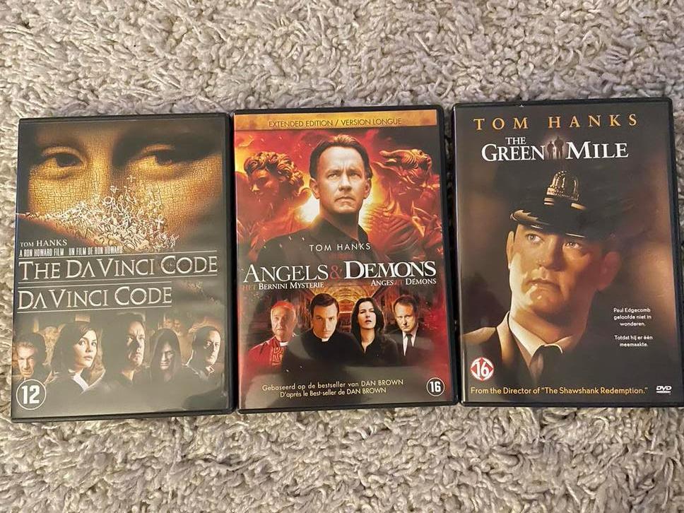 Tom Hanks DVD Collectie: Da Vinci Code, Angels & Demons, Gre, Vanaf 16 jaar, Ophalen of Verzenden, Gebruikt, Actiethriller