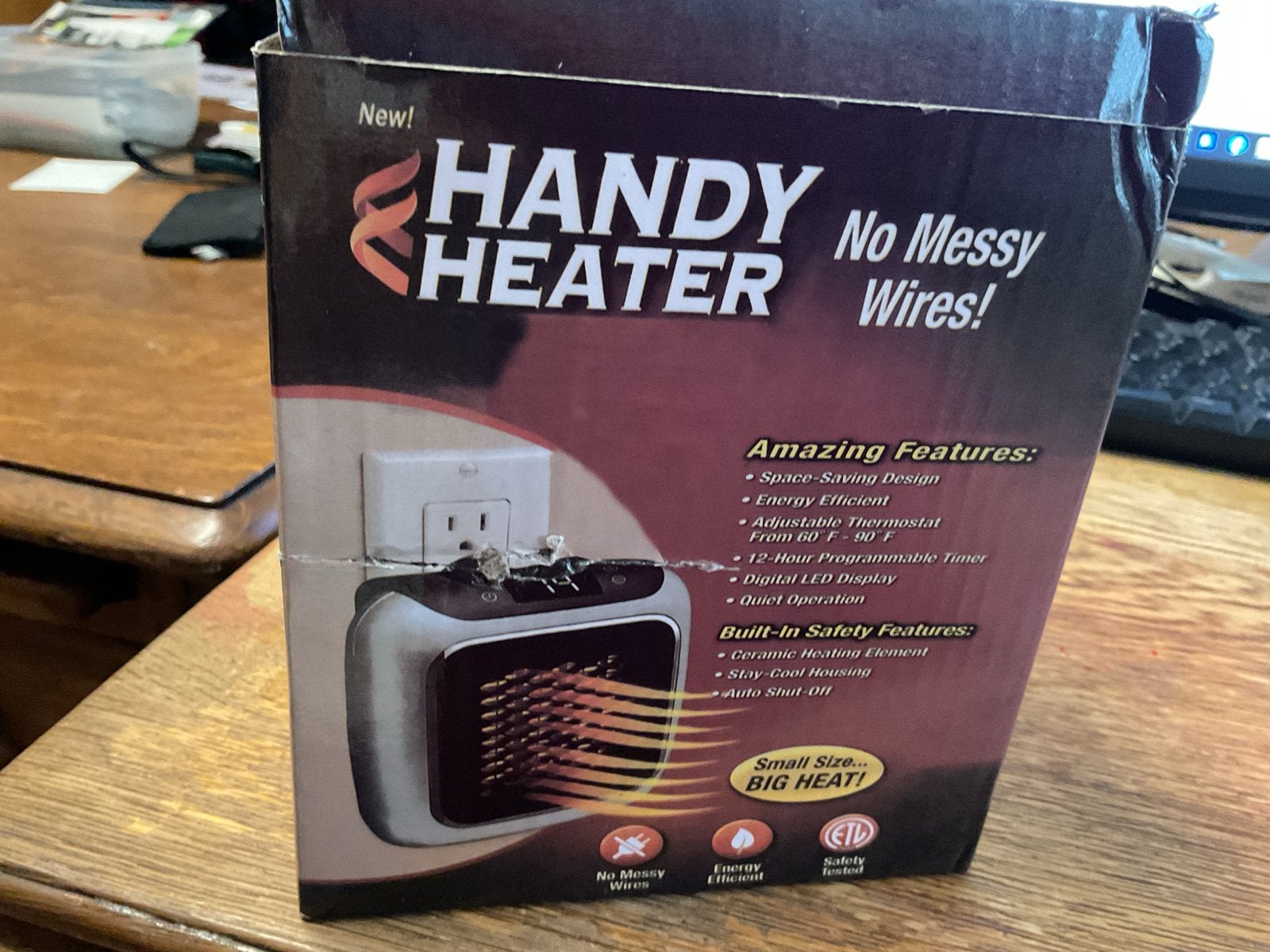 Handy Heater Turbo 800W - Compacte Wandverwarming, Doe-het-zelf en Verbouw, Verwarming en Radiatoren, Minder dan 30 cm, Minder dan 60 cm
