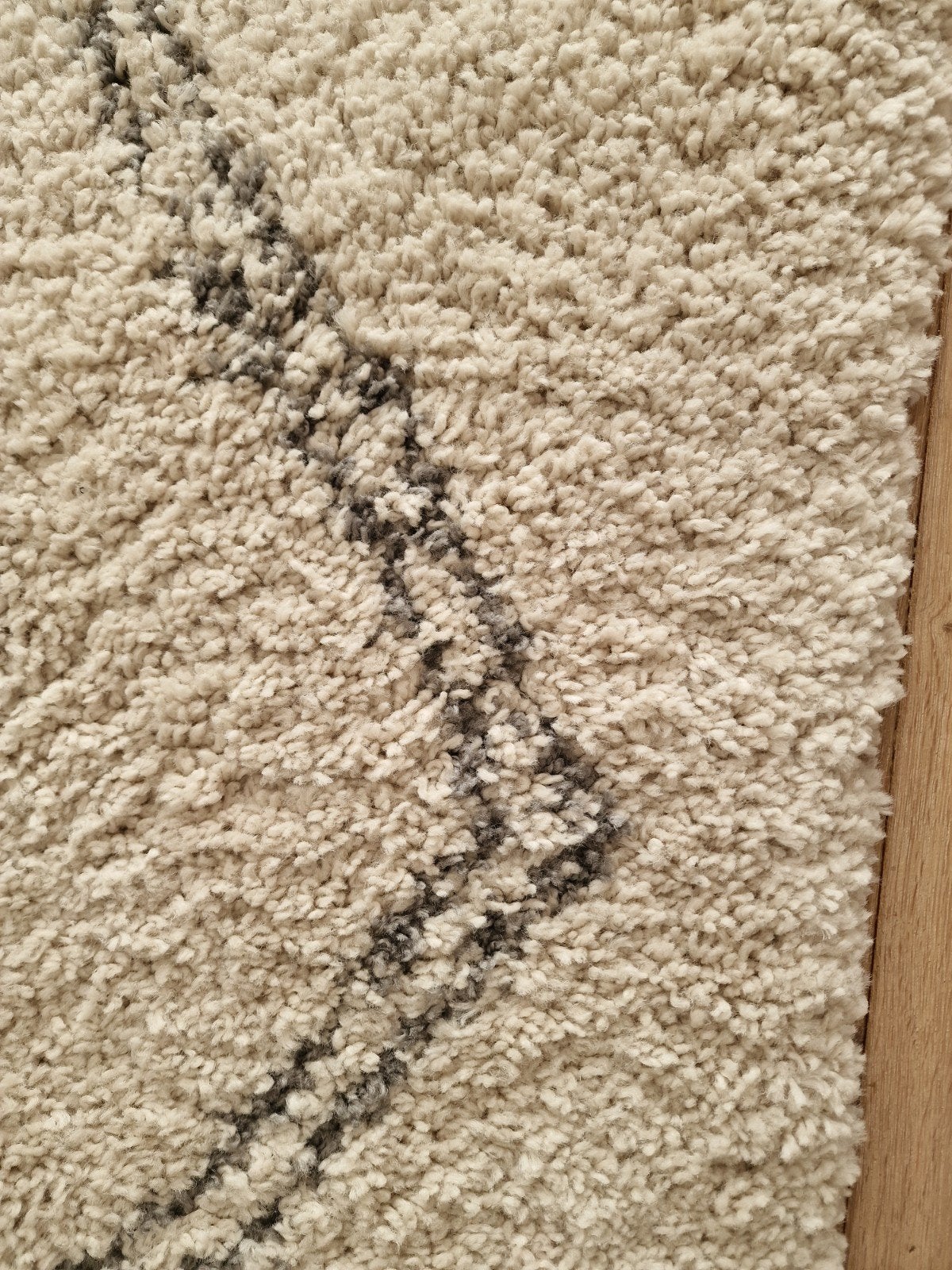 Zo goed als nieuw vloerkleed beige met antraciet/zwart, Ophalen, Zo goed als nieuw, Zwart