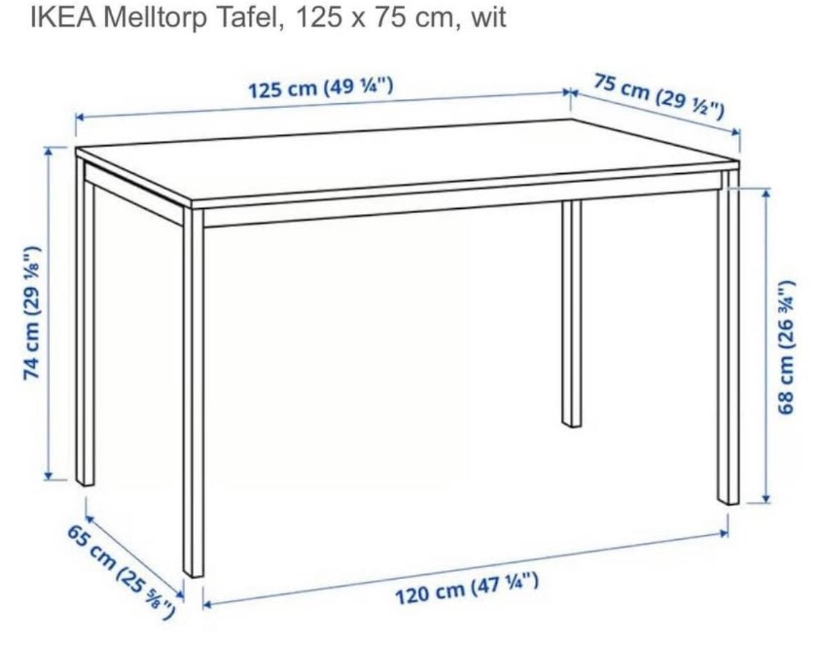 IKEA dining table, Huis en Inrichting, Ophalen, Overige materialen, 50 tot 100 cm, Zo goed als nieuw