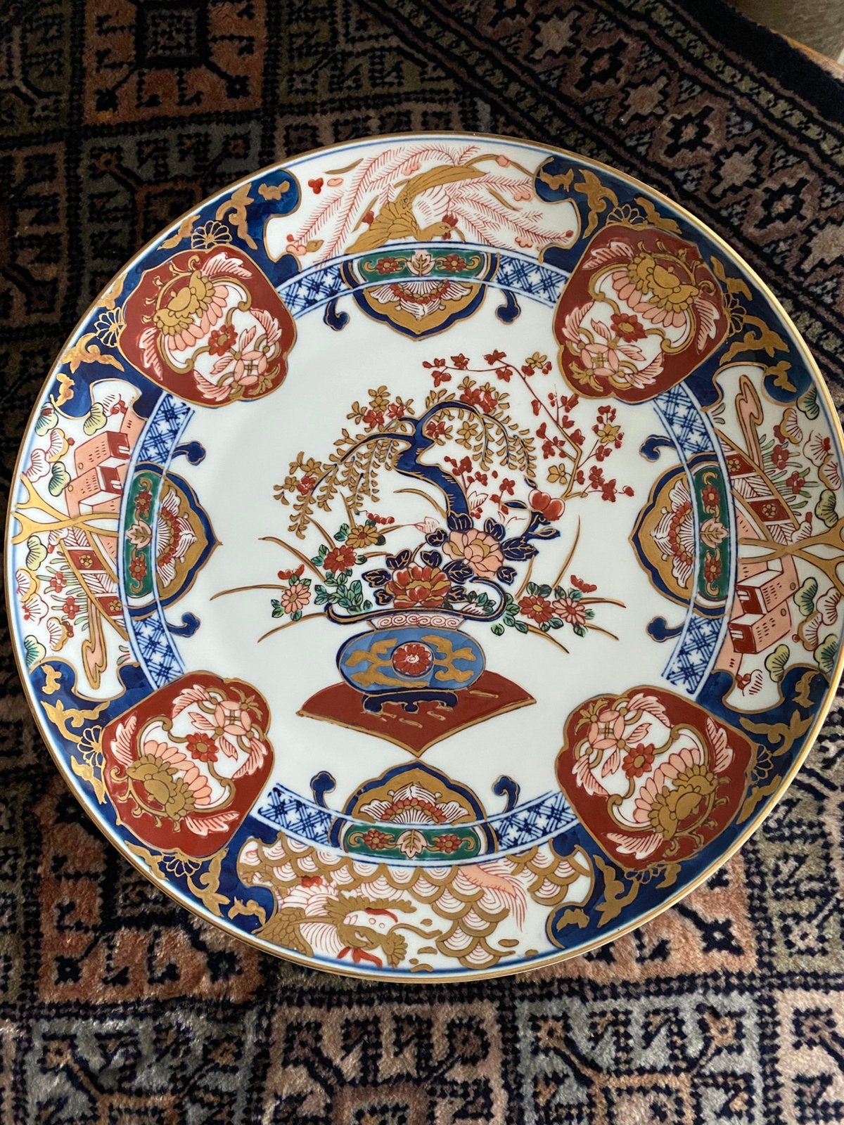 Gold Imari wandschotel 34 cm, Ophalen of Verzenden