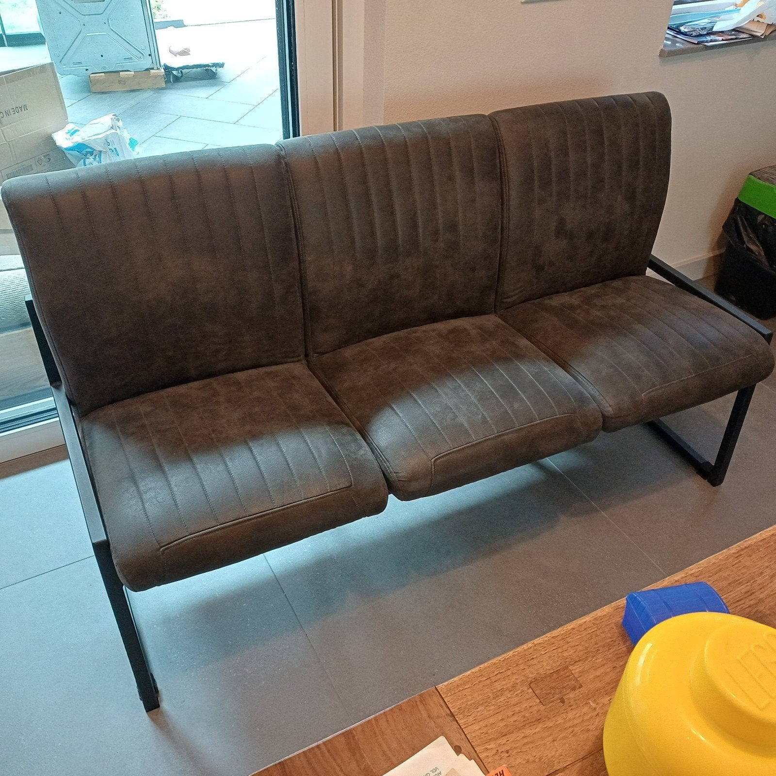 3-zits eetkamerbank - 150cm breed, Huis en Inrichting, Stoelen, Ophalen, Gebruikt, Stof, Eén