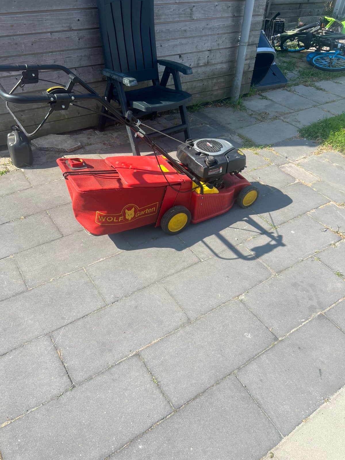 grasmaaier, Ophalen, Zo goed als nieuw