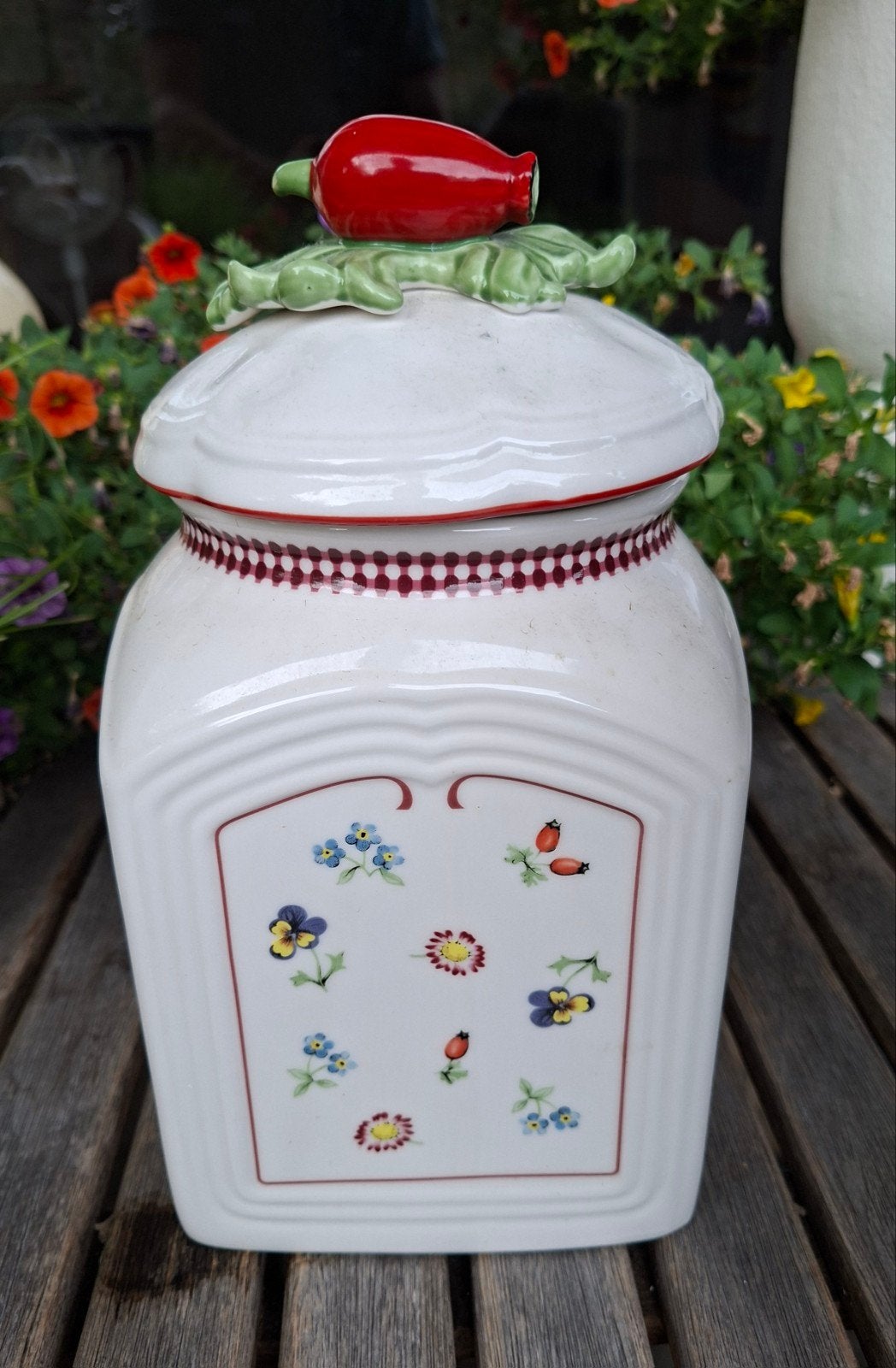 villeroy boch petite fleur voorraadpot, Ophalen of Verzenden, Zo goed als nieuw, Overige stijlen, Porselein