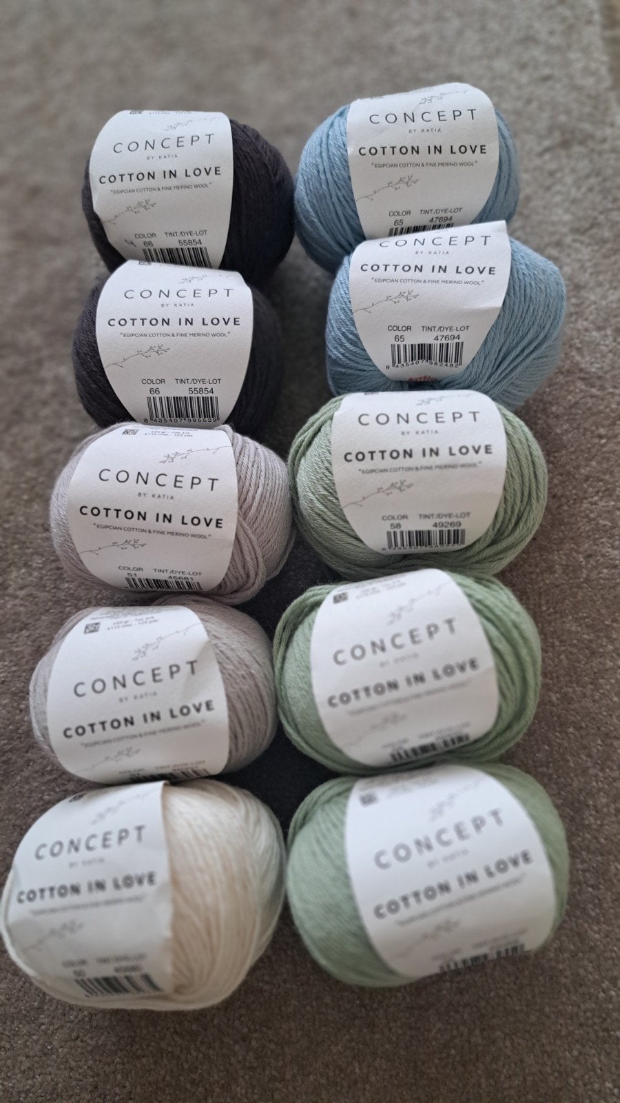 Katia Concept Cotton in Love - Katoen & Merinowol - 10 bolle, Hobby en Vrije tijd, Breien en Haken, Ophalen of Verzenden, Nieuw