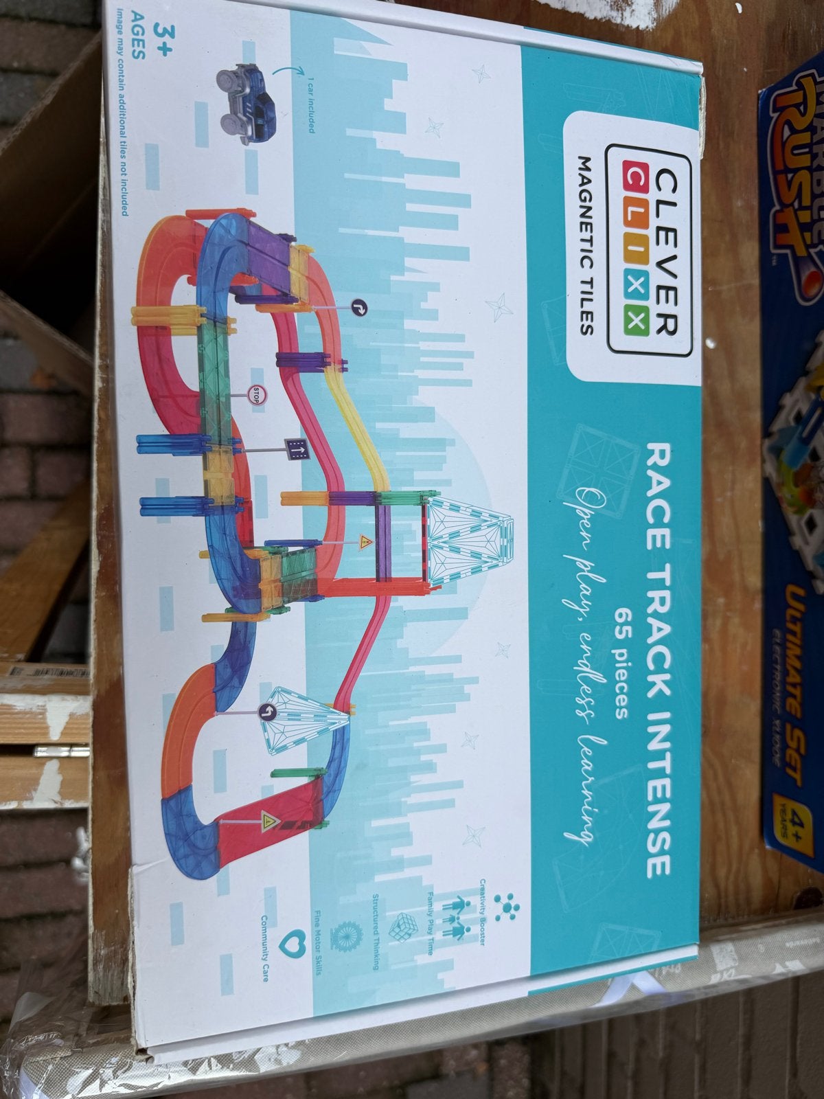 Clever Clicxx Race Track Intense - 65 onderdelen, Kinderen en Baby's, Speelgoed | Racebanen, Racebaan, Zelf te bouwen, Zo goed als nieuw